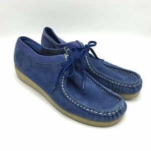 PENNY LOVES KENNY Blue Suede Moccasin Loafer Shoes